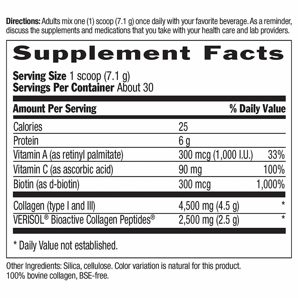 Country Life High Potency Maxi-Collagen 7000 With Vitamin C & A + Biotin Skin Firming Flavourless Powder 213g - Easy Pharmacy LLC