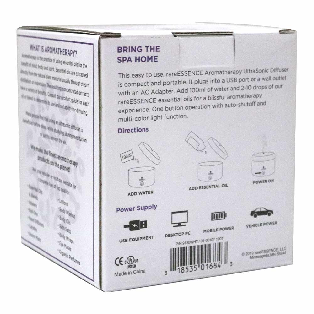 Rare Essence Multi-Color Light Ultrasonic Diffuser 50 mL Capacity 9130W - Easy Pharmacy LLC