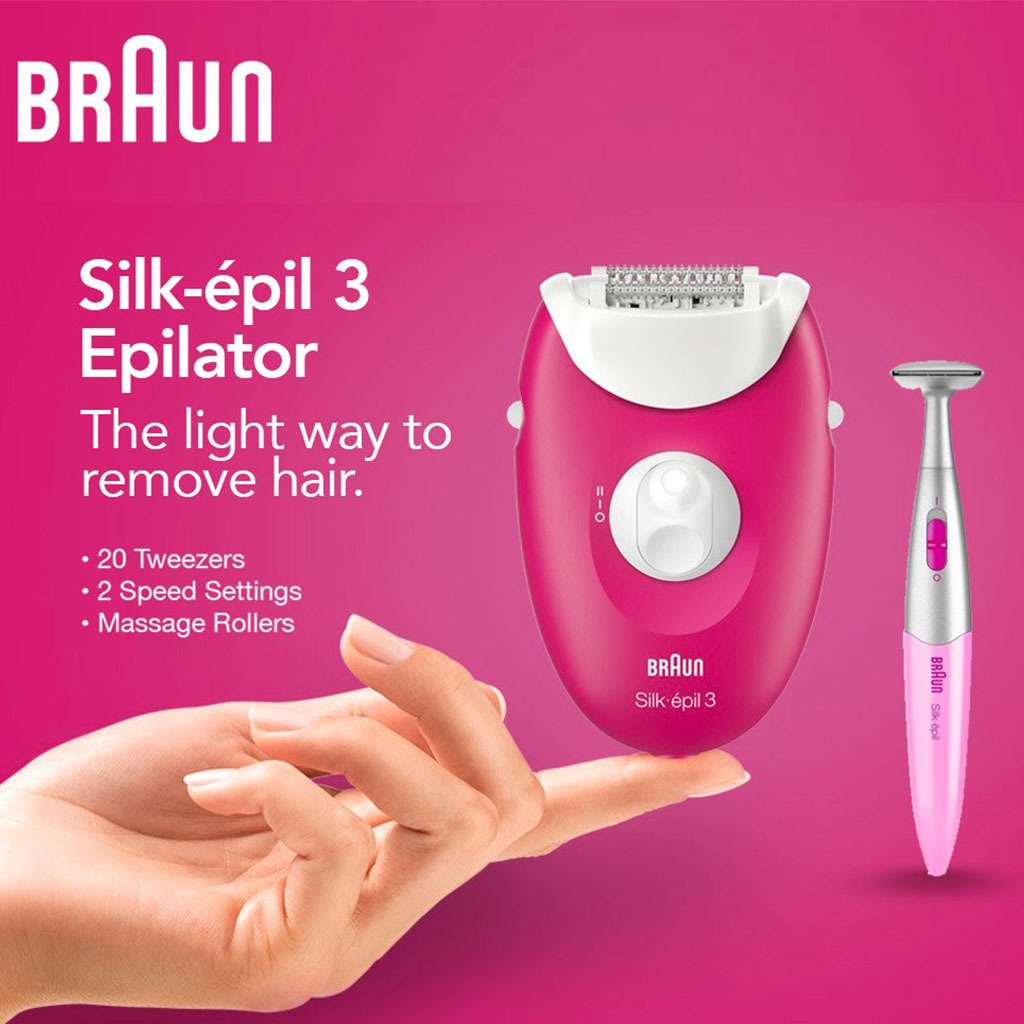Braun Silk Epil 3 Epilator & Bikini Trimmer 3420 - Easy Pharmacy LLC