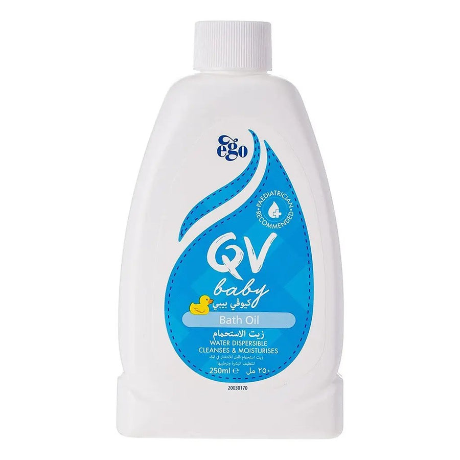 Ego QV Baby Bath Oil – Gentle Moisturizing Cleanser for Delicate Skin, 250 ml