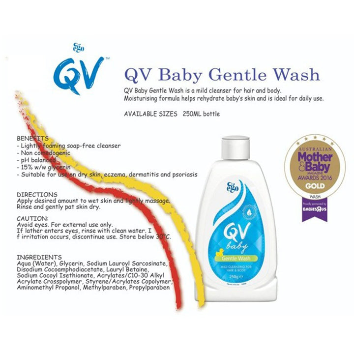 Ego QV Baby Gentle Body Wash 250g - Easy Pharmacy LLC