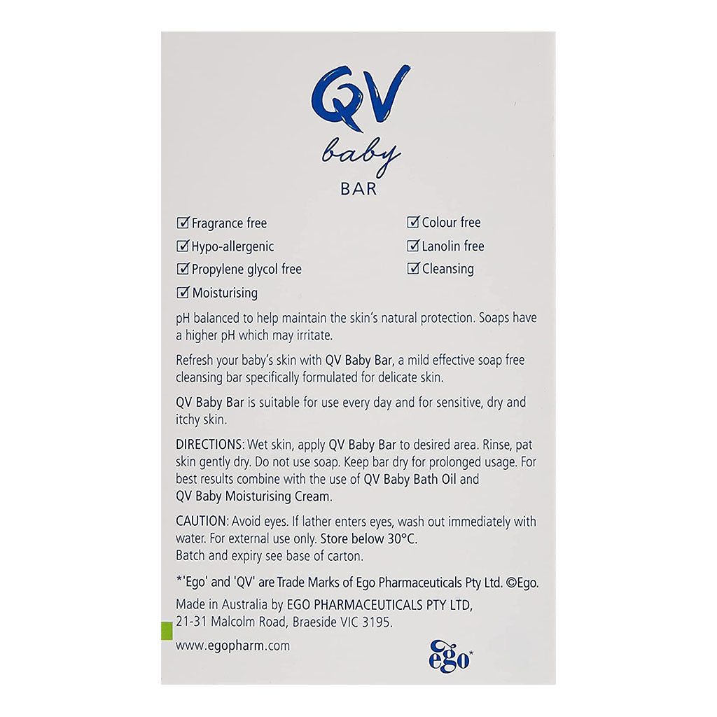 Ego QV Baby Soap, Soap Free Bar 100g - Easy Pharmacy LLC