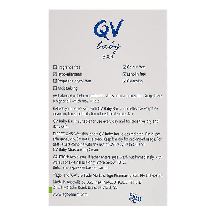 Ego QV Baby Soap, Soap Free Bar 100g - Easy Pharmacy LLC