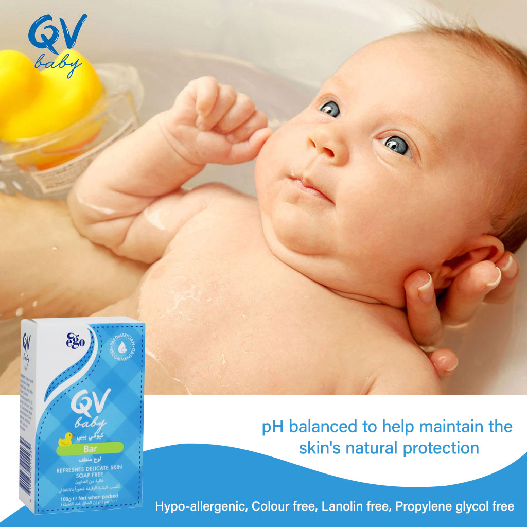 Ego QV Baby Soap, Soap Free Bar 100g - Easy Pharmacy LLC