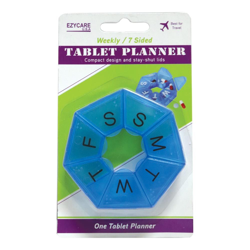 Ezycare Weekly 7-Sided Tablet Planner 17009 - Easy Pharmacy LLC