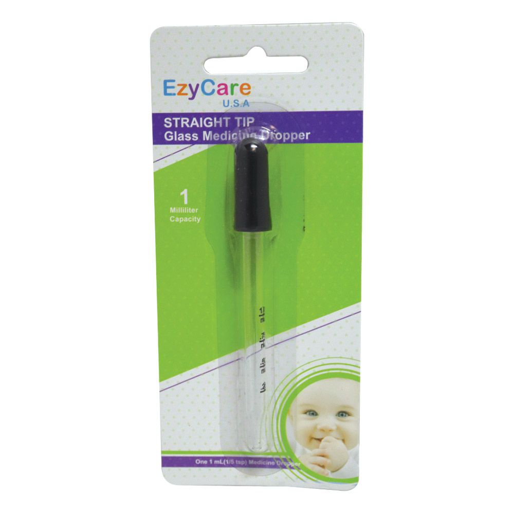 Ezycare Straight Tip Glass Medicine Dropper 1 mL 19349 - Easy Pharmacy LLC
