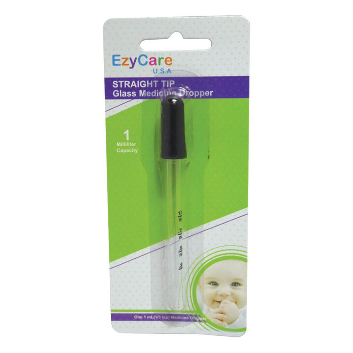 Ezycare Straight Tip Glass Medicine Dropper 1 mL 19349 - Easy Pharmacy LLC