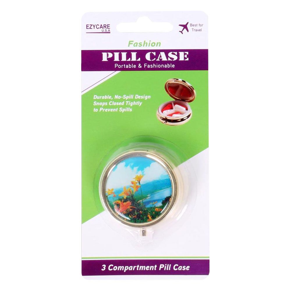 Ezycare 3 Compartment Fashion Pill Case 17409 - Easy Pharmacy LLC