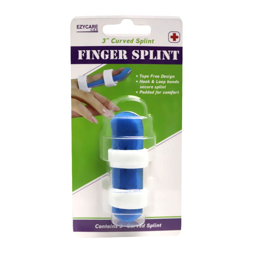 Ezycare 3 Curved Finger Splint 17478 - Easy Pharmacy LLC