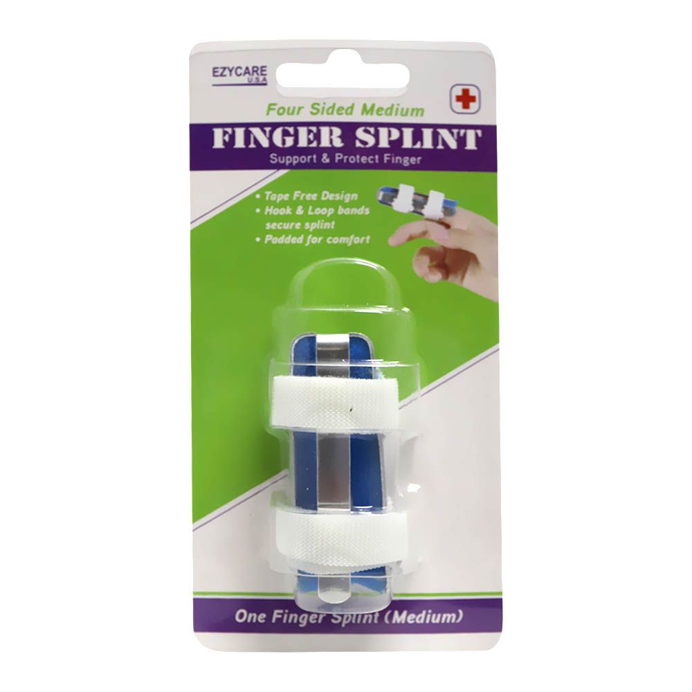 Ezycare Four Sided Finger Splint M 17487 - Easy Pharmacy LLC
