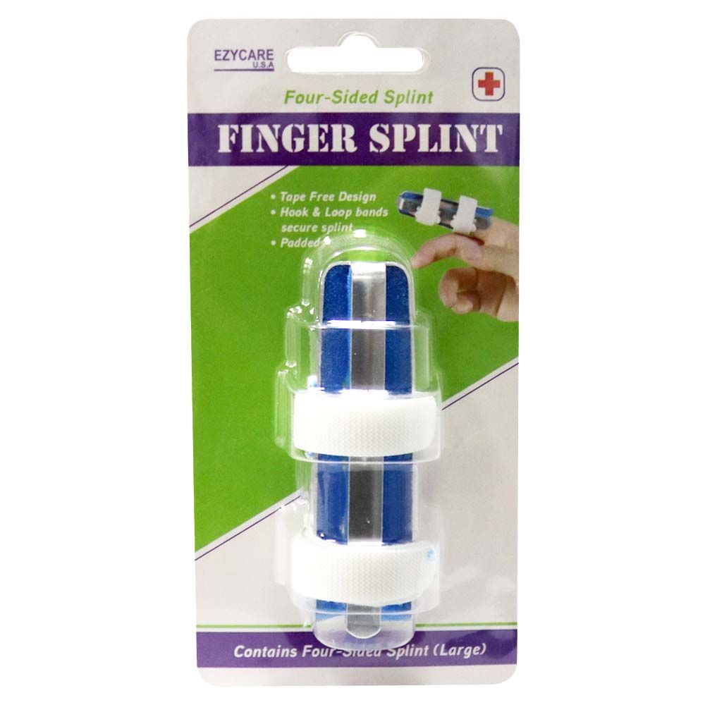 Ezycare Four Sided Finger Splint L 17488 - Easy Pharmacy LLC