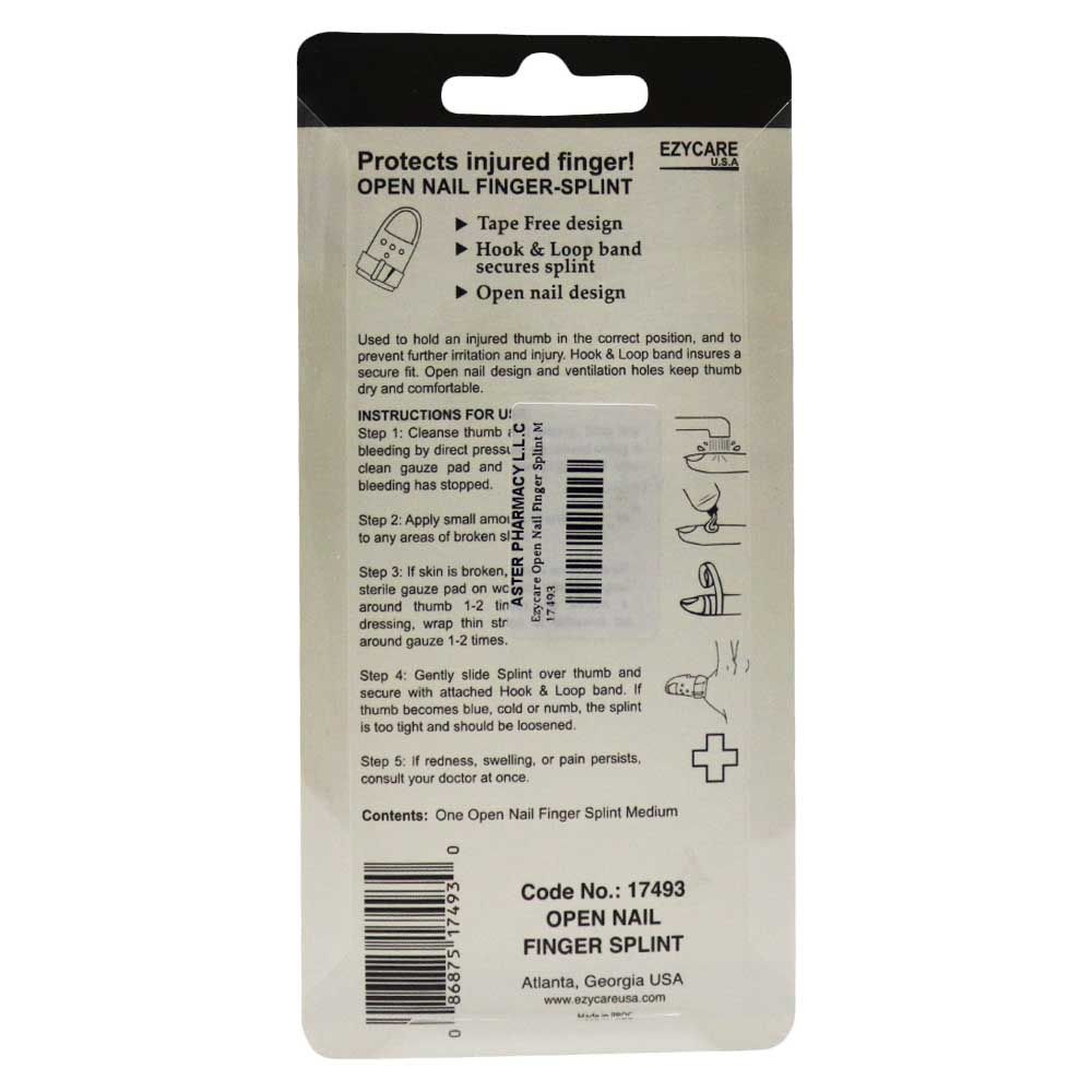 Ezycare Open Nail Finger Splint M 17493 - Easy Pharmacy LLC