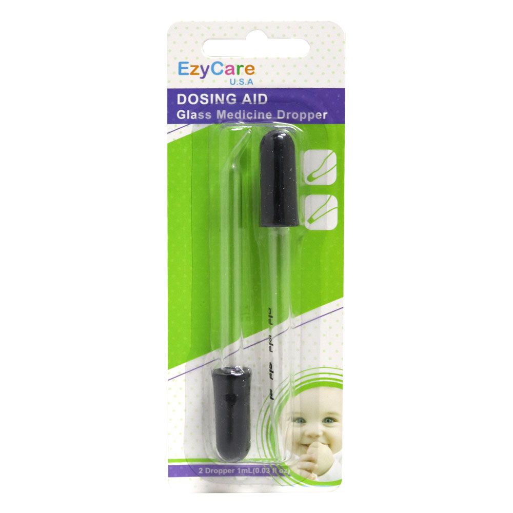 Ezycare Dosing Aid Glass Medicine Dropper 1 mL 2's 11508 - Easy Pharmacy LLC