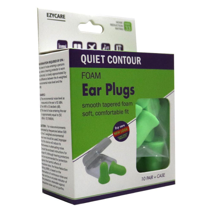 Ezycare Quiet Contour Ear Plugs 10 Pairs 10033 - Easy Pharmacy LLC