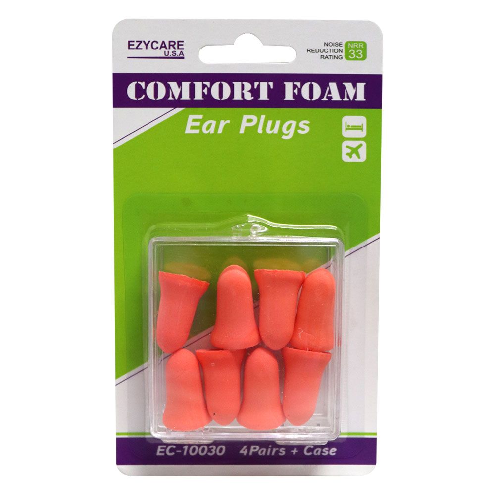 Ezycare Comfort Foam Ear Plugs 4 Pairs 10030 - Easy Pharmacy LLC