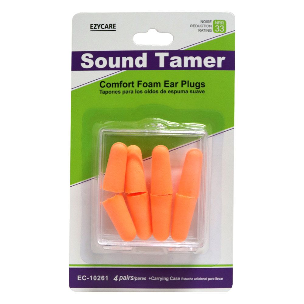Ezycare Sound Tamer Comfort Foam Ear Plugs 4 Pairs 10261 - Easy Pharmacy LLC