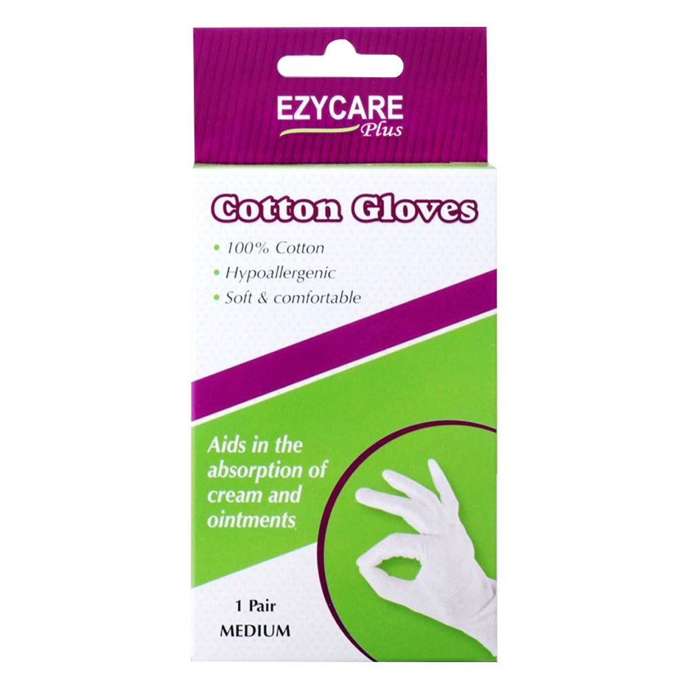 Ezycare Cotton Gloves 1 Pair M 11913 - Easy Pharmacy LLC
