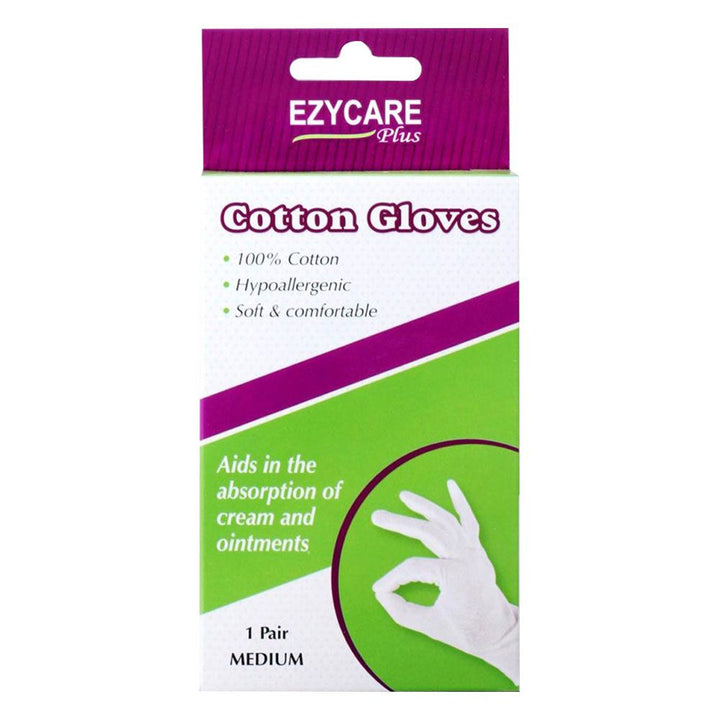 Ezycare Cotton Gloves 1 Pair M 11913 - Easy Pharmacy LLC