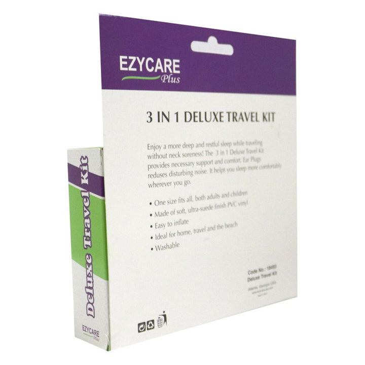 Ezycare 3 In 1 Deluxe Mask Pillow Plugs Travel Kit 18493 - Easy Pharmacy LLC