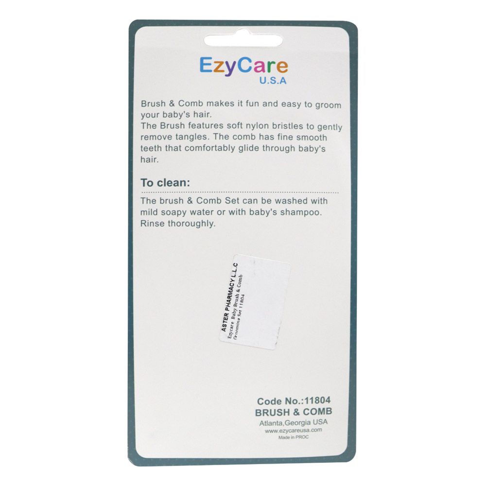 Ezycare Baby Brush & Comb Grooming Set 11804 - Easy Pharmacy LLC