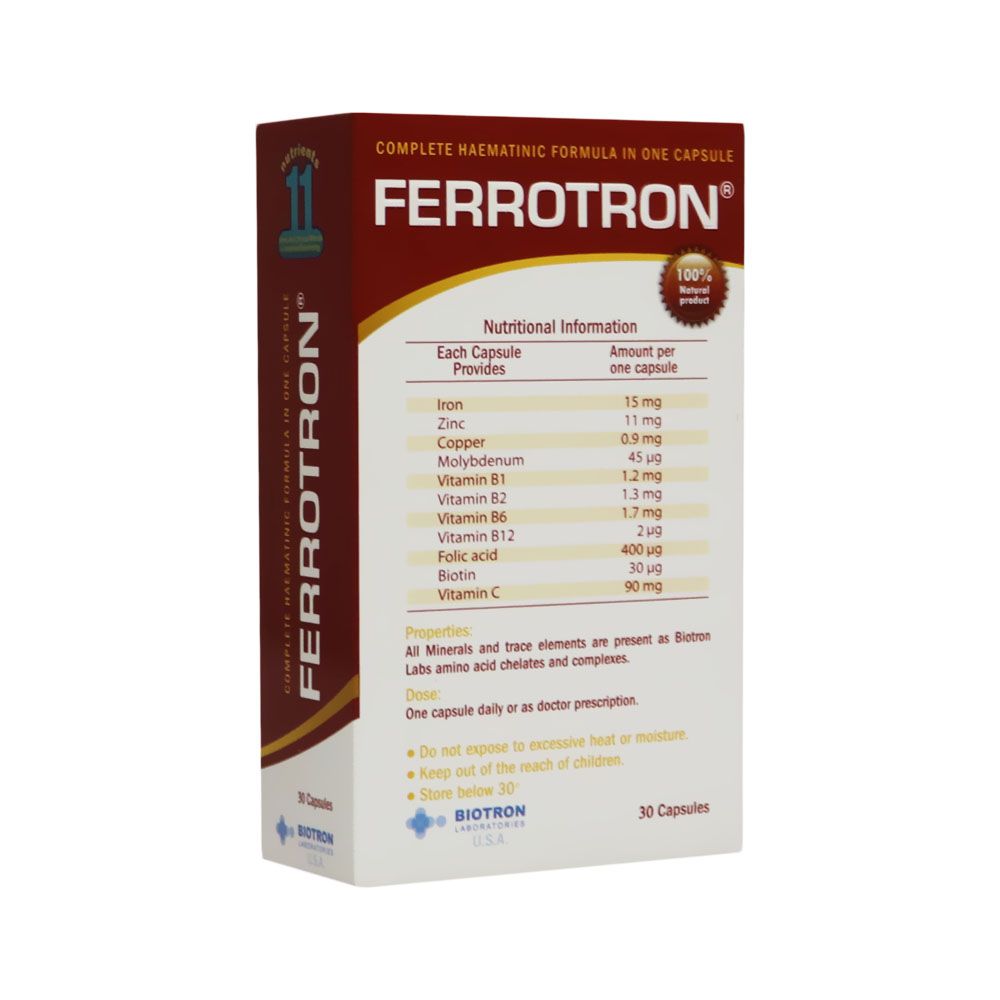 Ferrotron Capsules 30's - Easy Pharmacy LLC