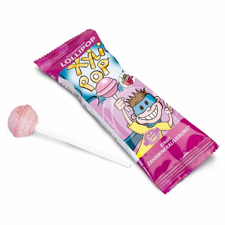 Miradent XyliPop Lollipop Strawberry 6 g 1's - Easy Pharmacy LLC