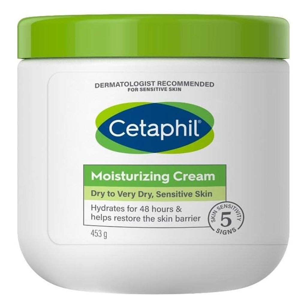 Cetaphil Moisturizing Cream, Face & Body Moisturizer For Men & Women With Dry to Very Dry Sensitive Skin, Unscented, 453g - Easy Pharmacy LLC