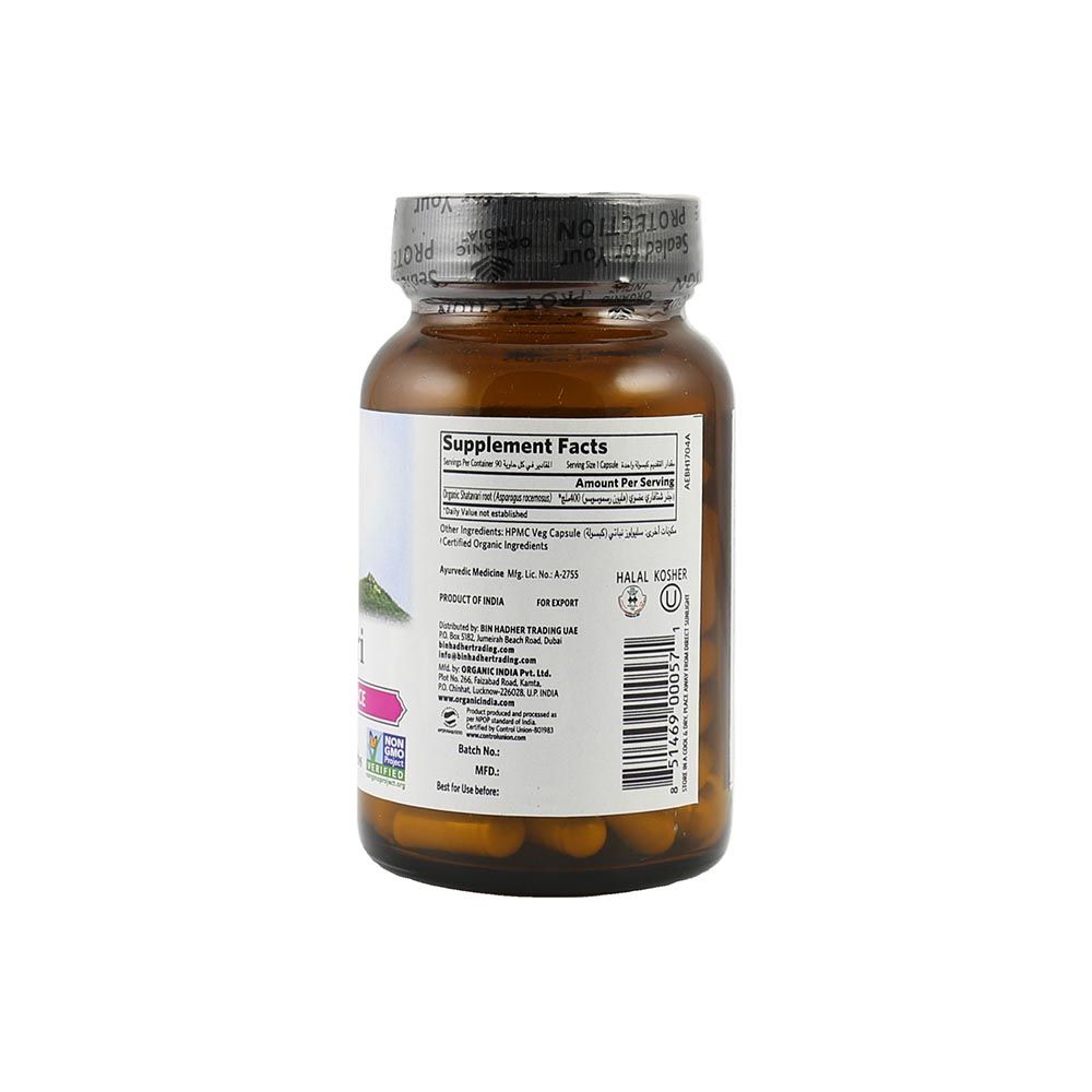 Organic India Shatavari Veg Capsules 90's - Easy Pharmacy LLC