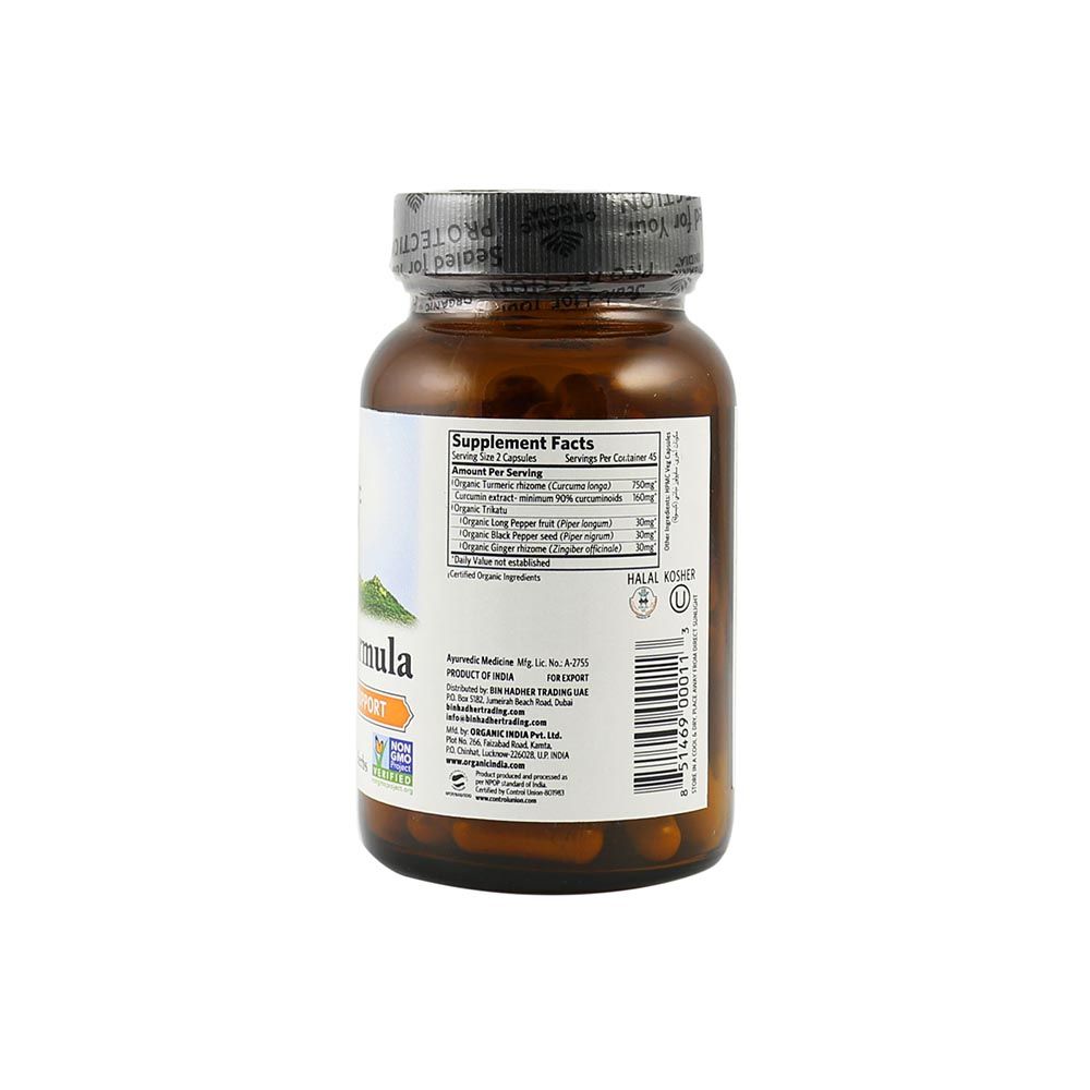 Organic India Turmeric Formula Veg Capsules 90's - Easy Pharmacy LLC