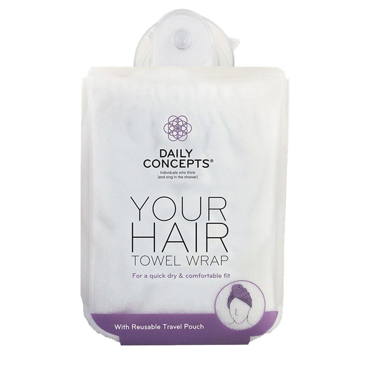 Daily Concepts Your Hair Towel Wrap White DC21 - Easy Pharmacy LLC