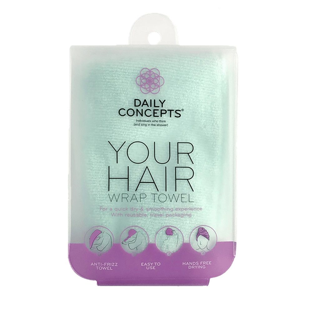 Daily Concepts Your Hair Towel Wrap Turquoise DC21T - Easy Pharmacy LLC