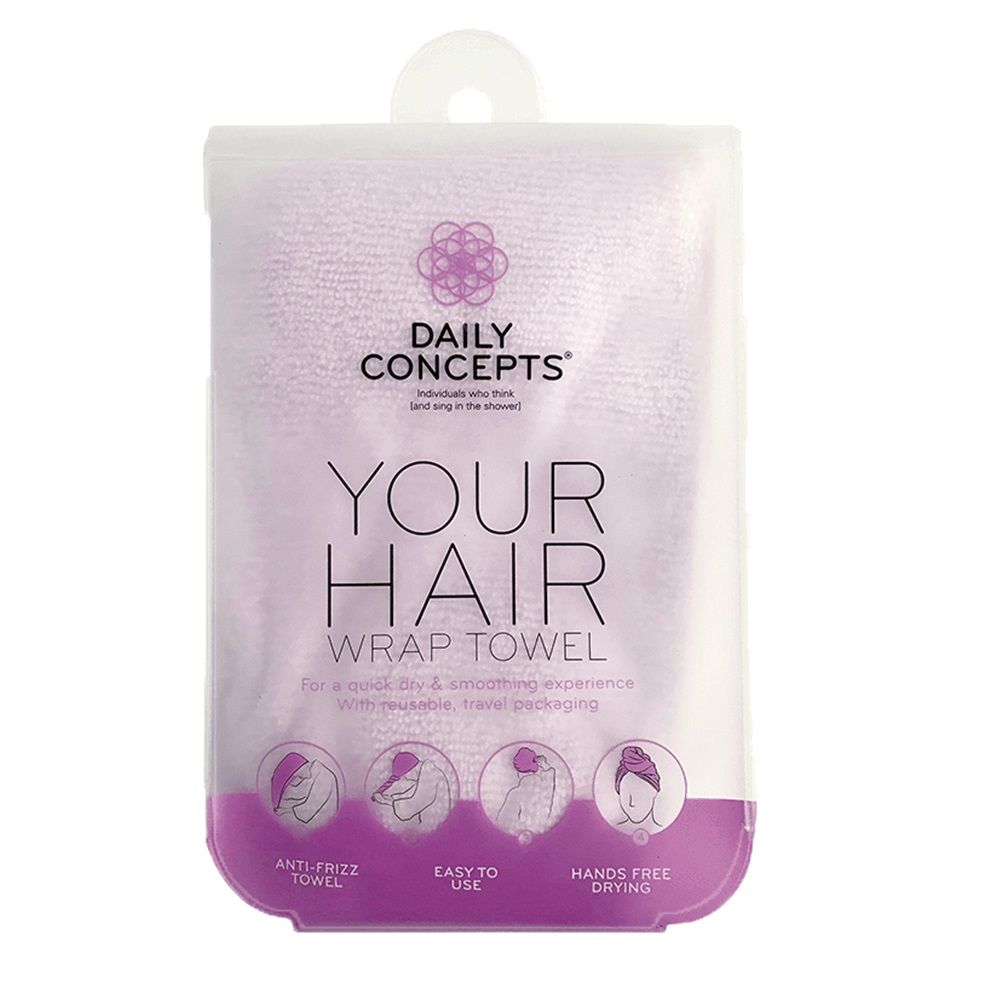 Daily Concepts Your Hair Towel Wrap Purple DC21C - Easy Pharmacy LLC