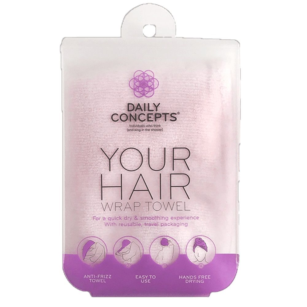 Daily Concepts Your Hair Towel Wrap Pink DC21P - Easy Pharmacy LLC