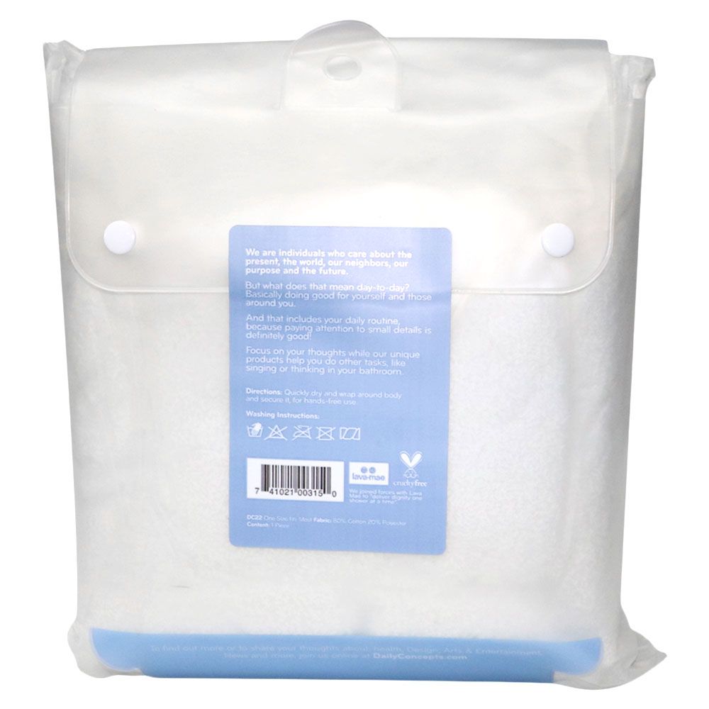 Daily Concepts Your Body Towel Wrap White DC22 - Easy Pharmacy LLC