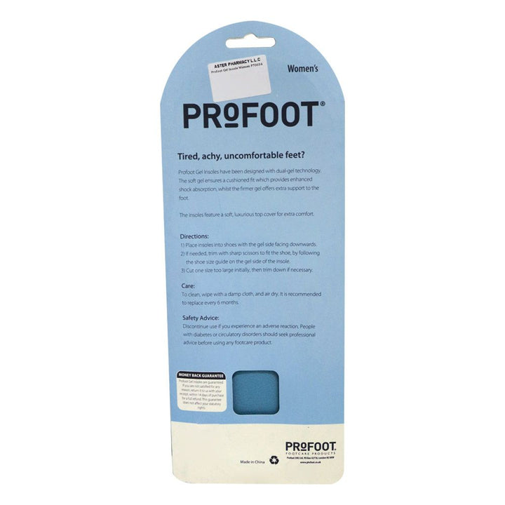 Profoot Gel Insoles Women P70034 - Easy Pharmacy LLC