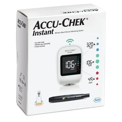 Accu-Chek Instant Blood Sugar Monitor For Diabetes Care With Wireless App Connectivity