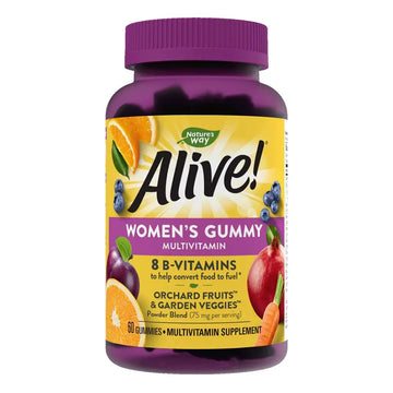Alive Women’s Multivitamin Gummies – Daily Wellness & Nutritional Support with Fruits & Veggies Blend, 60 Count
