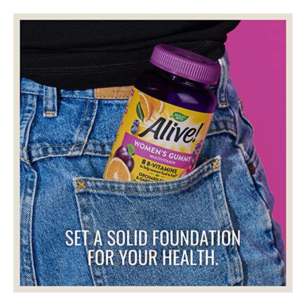 Alive Women's Multivitamin Gummies With Orchard Fruits & Garden Veggies, Pack of 60's - Easy Pharmacy LLC