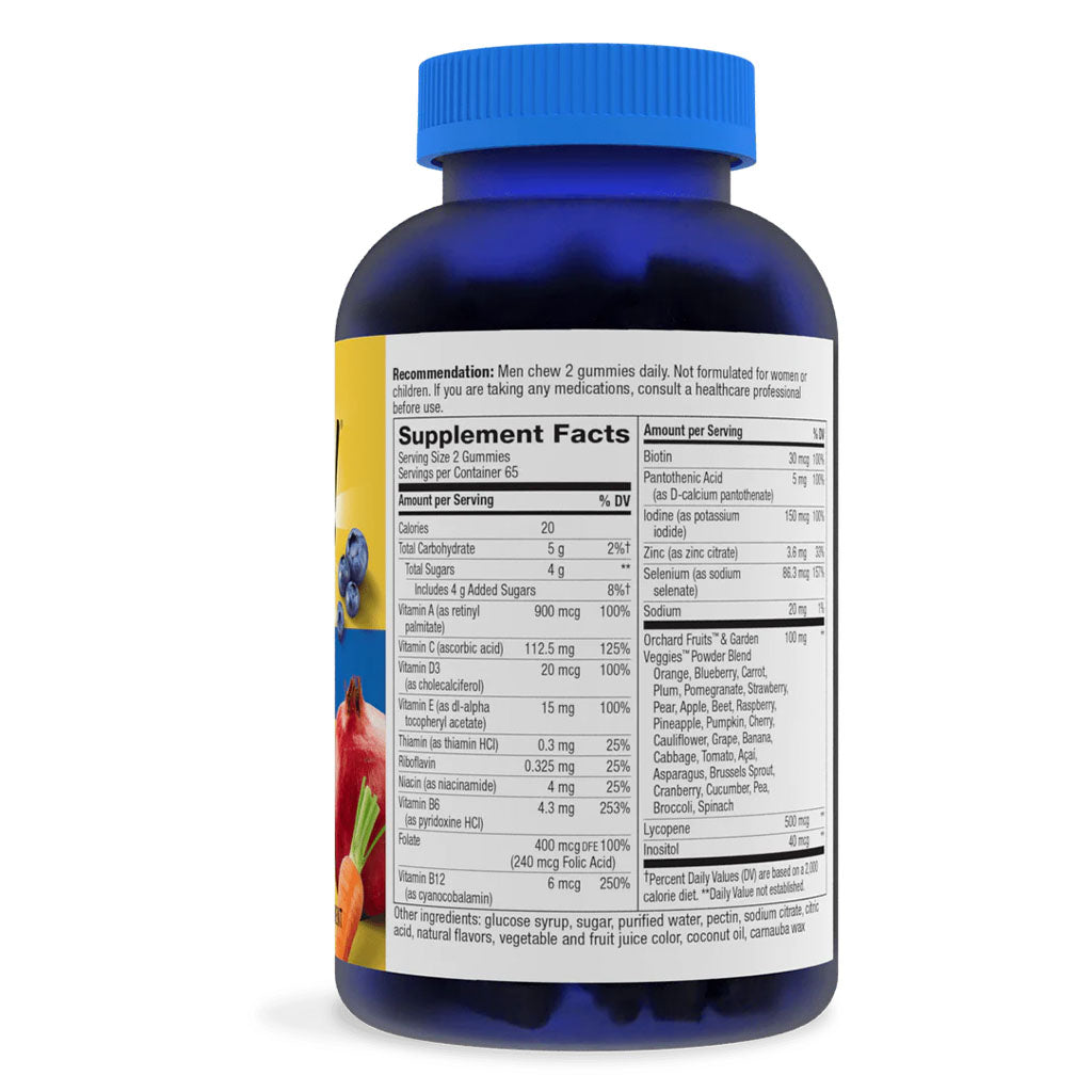 Alive Men's Multivitamin Gummies With Orchard Fruits & Garden Veggies, Pack of 60's - Easy Pharmacy LLC