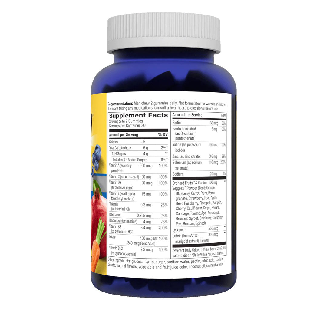 Alive 50+ Men's Multivitamin Gummies With Orchard Fruits & Garden Veggies, Pack of 60's - Easy Pharmacy LLC