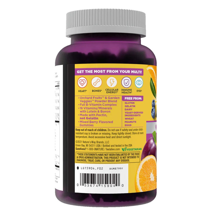 Alive 50+ Women's Multivitamin Gummies With Orchard Fruits & Garden Veggies, Pack of 60's - Easy Pharmacy LLC