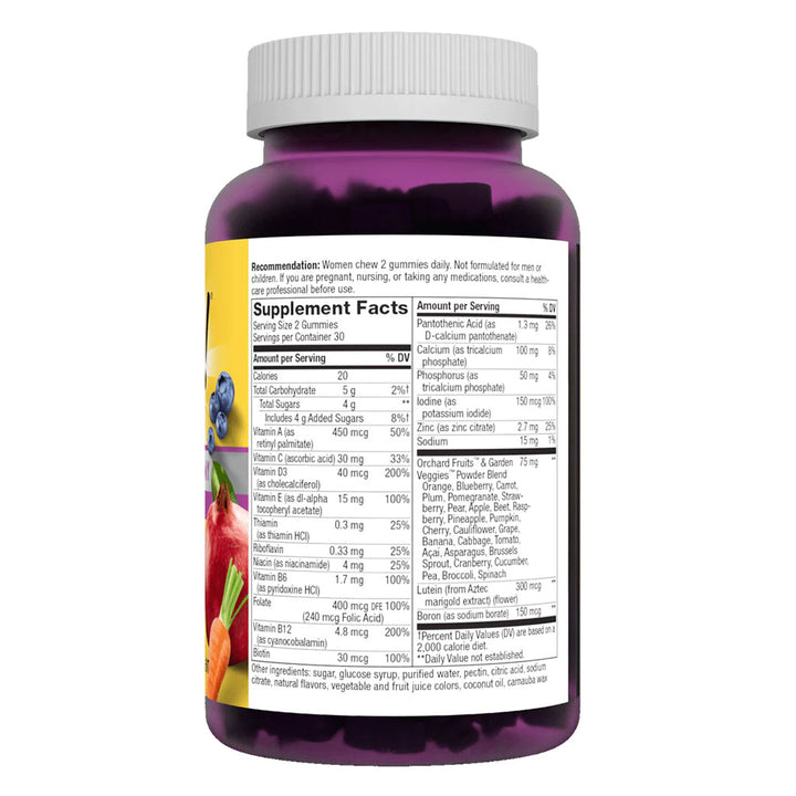 Alive 50+ Women's Multivitamin Gummies With Orchard Fruits & Garden Veggies, Pack of 60's - Easy Pharmacy LLC