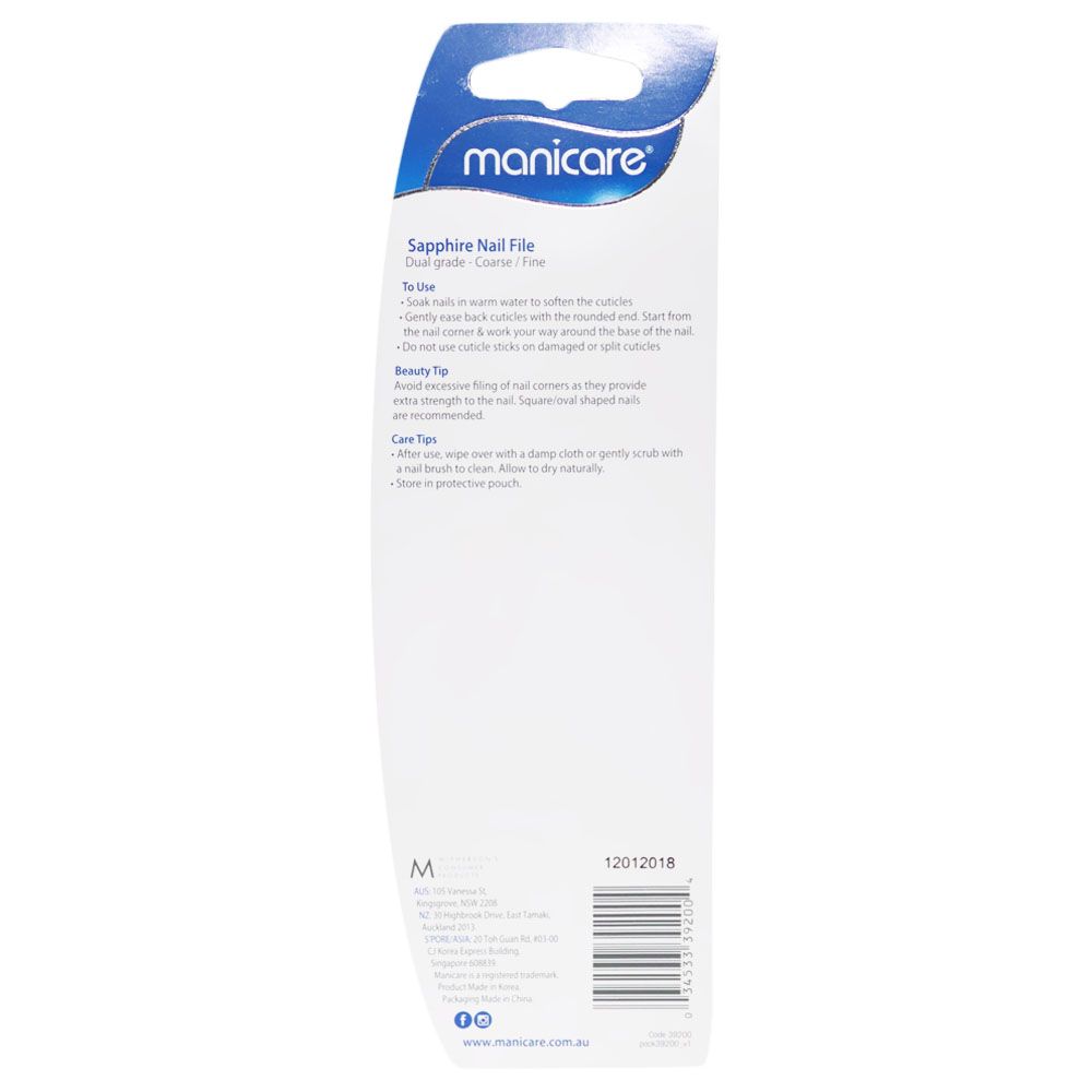 Manicare Sapphire Nail File - Easy Pharmacy LLC