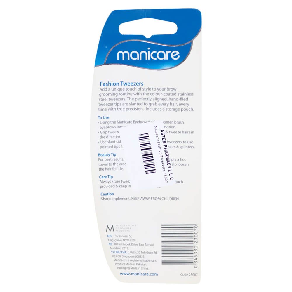 Manicare Fashion Tweezers - Easy Pharmacy LLC