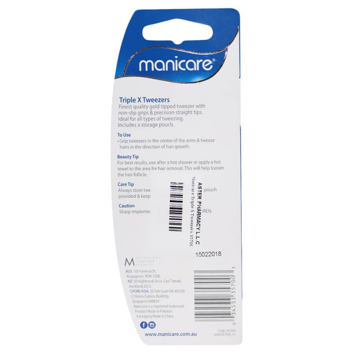 Manicare Triple X Tweezers - Easy Pharmacy LLC