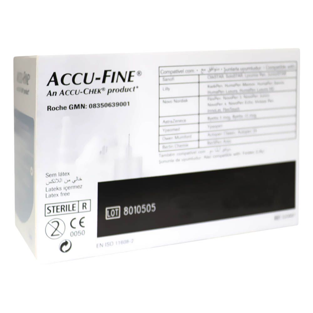 Accu-Fine Sterile Insulin Pen Needles For Diabetes & Painless Insulin Delivery 31 G x 6 mm, Pack of 100's - Easy Pharmacy LLC