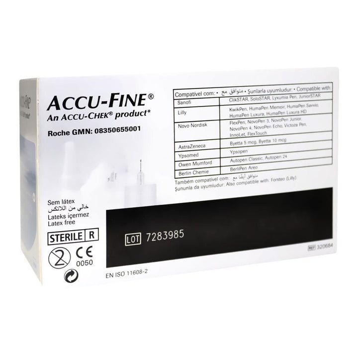 Accu-Fine Sterile Insulin Pen Needles For Diabetes & Painless Insulin Delivery 31 G x 5 mm, Pack of 100's - Easy Pharmacy LLC