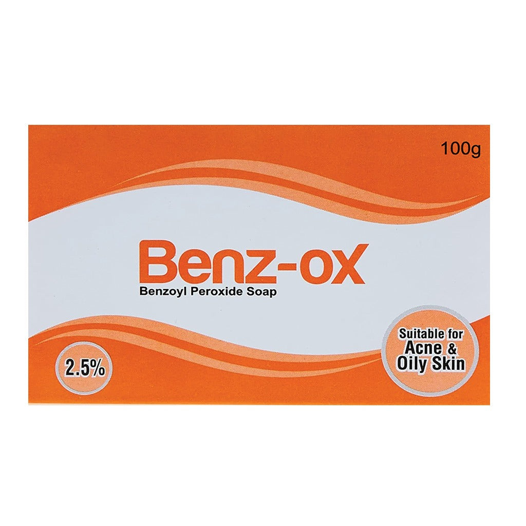Benz-ox Benzoyl Peroxide Soap For Acne Treatment & Oily Skin 100 g - Easy Pharmacy LLC