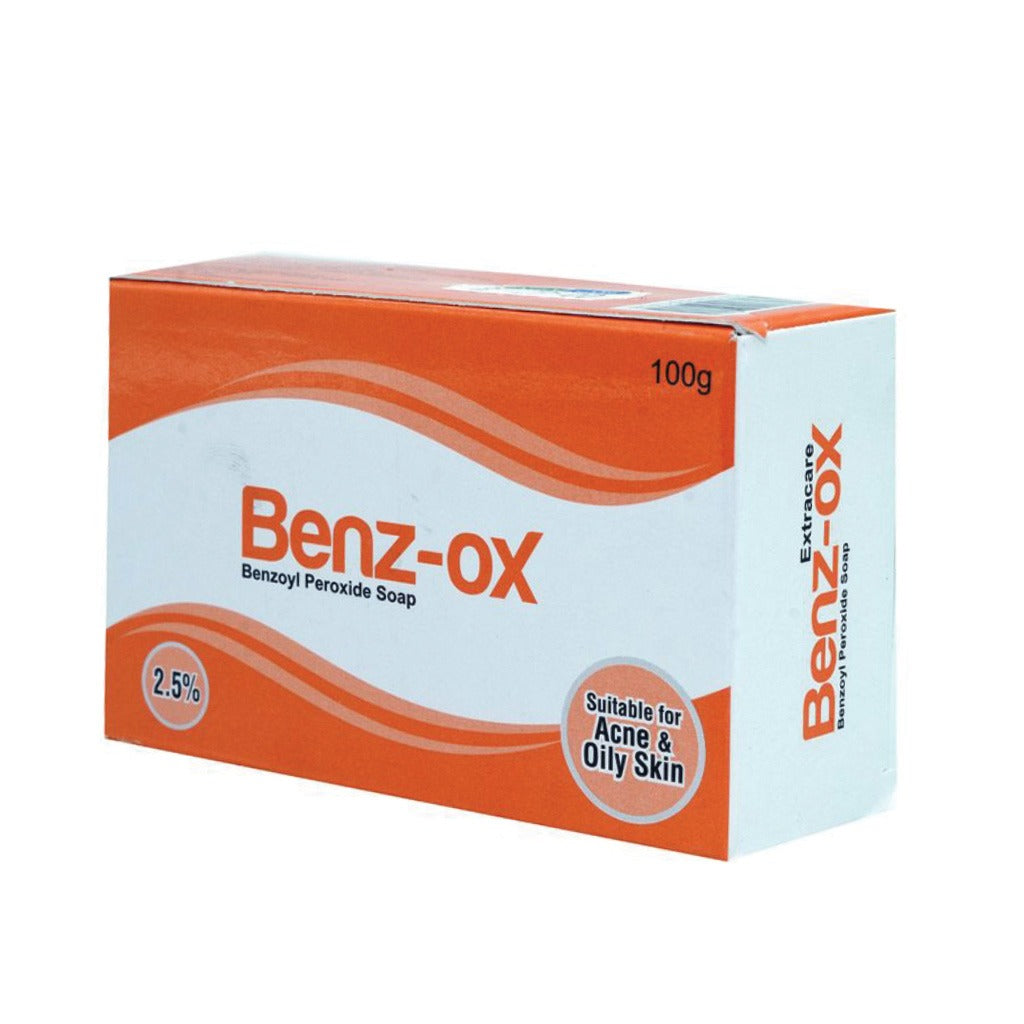 Benz-ox Benzoyl Peroxide Soap For Acne Treatment & Oily Skin 100 g - Easy Pharmacy LLC