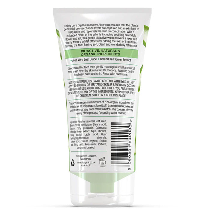 Dr.Organic Aloe Vera Creamy Face Wash 150 mL - Easy Pharmacy LLC